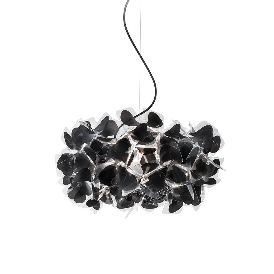 SLAMP lampe à suspension CLIZIA SMALL MAMA NON MAMA BLACK (Câble et rosace noirs - Cristalflex®)