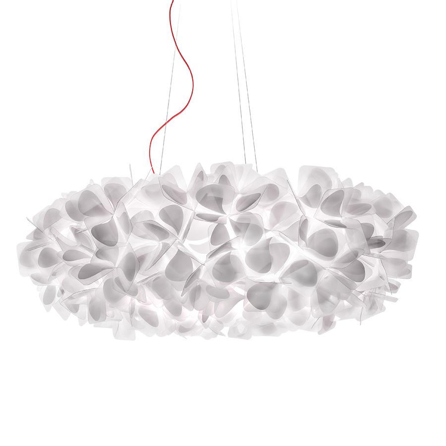 SLAMP lampe à suspension CLIZIA XL MAMA NON MAMA WHITE (Câble Rouge - Cristalflex®)