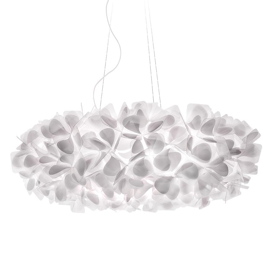 SLAMP lampe à suspension CLIZIA XL MAMA NON MAMA WHITE (Câble transparent - Cristalflex®)