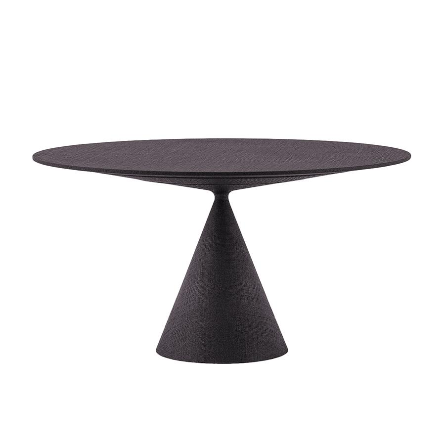 DESALTO table ovale CLAY CANVAS 180 x 120 cm (Aubergine - Base en polyuréthane et plateau en MDF ent