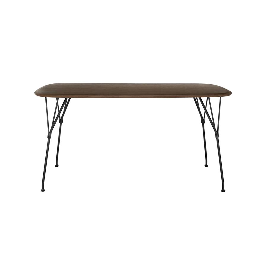 KARTELL table rectangulaire VISCOUNT OF WOOD 145 cm (Plateau en noyer, structure noire - bois et mét