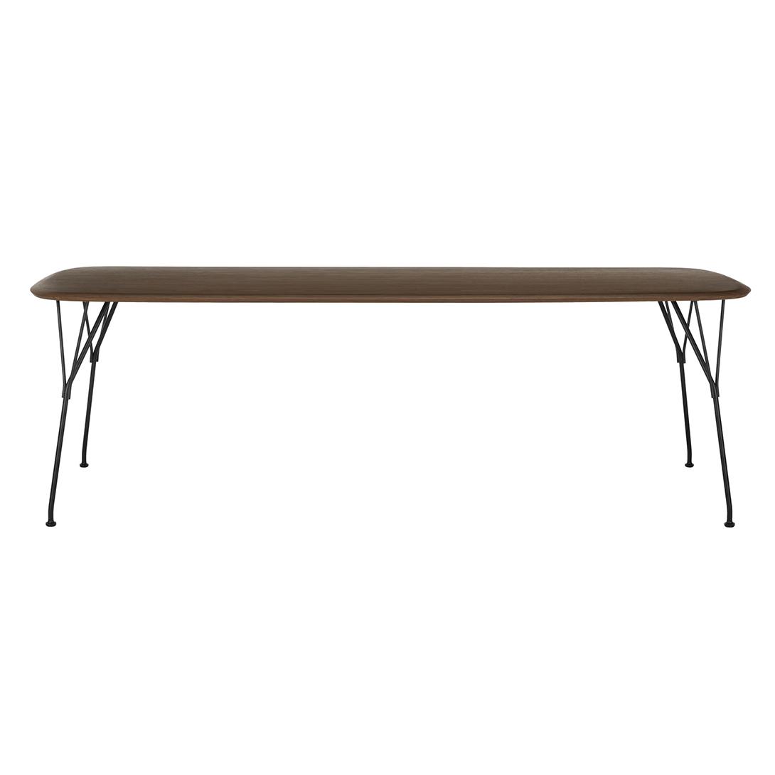 KARTELL table rectangulaire VISCOUNT OF WOOD 240 cm (Plateau en noyer, structure noire - bois et mét