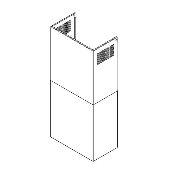 FALMEC cheminée KCQAN.00#N pour hotte FLIPPER, GLEAM, QUASAR et DIAMANTE 35 cm (Noir - Acier)