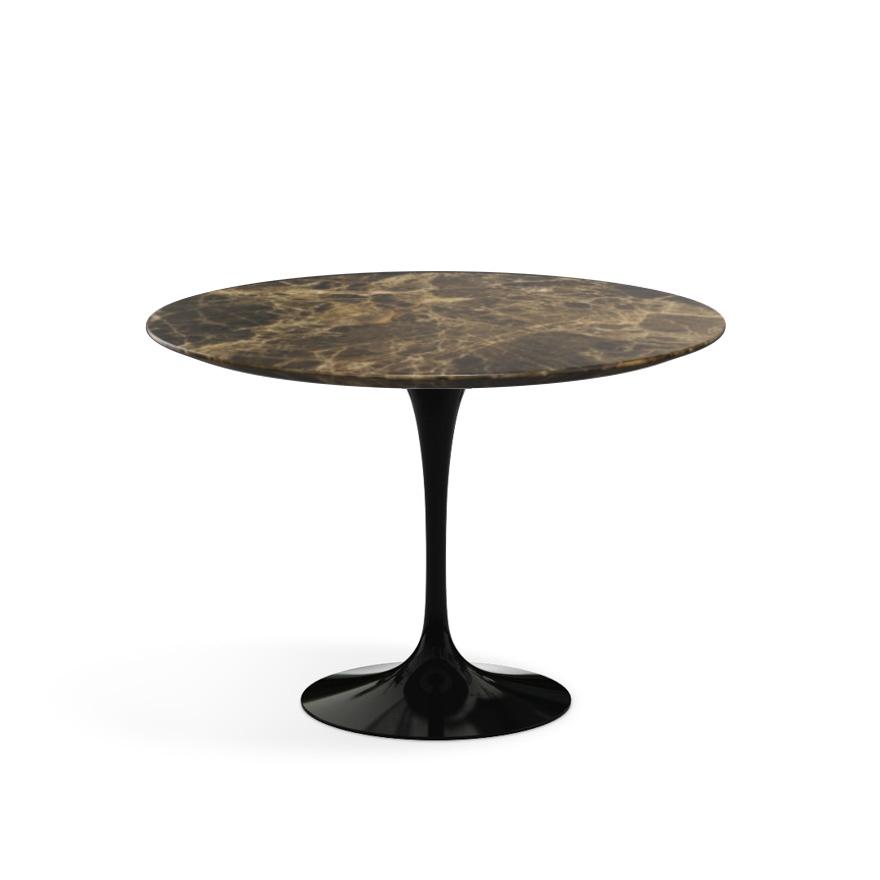 KNOLL table ronde TULIP Ø 107 cm collection Eero Saarinen (Base nera / piano Brown Emperador - marbr