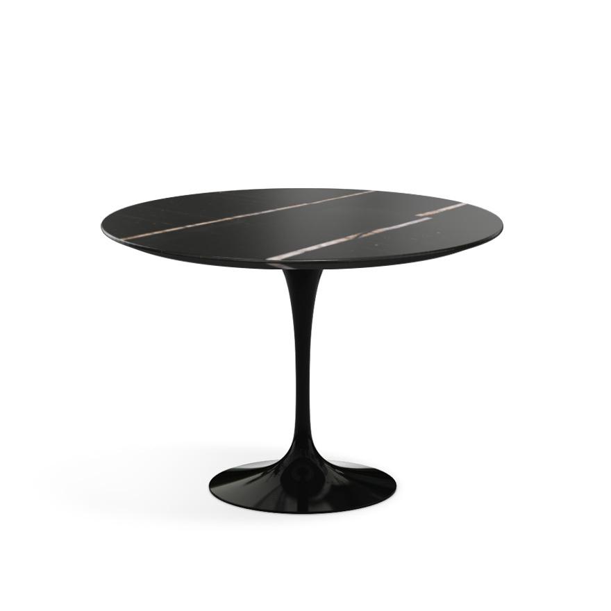 KNOLL table ronde TULIP Ø 107 cm collection Eero Saarinen (Base nera / piano Sahara Noir - marbre et