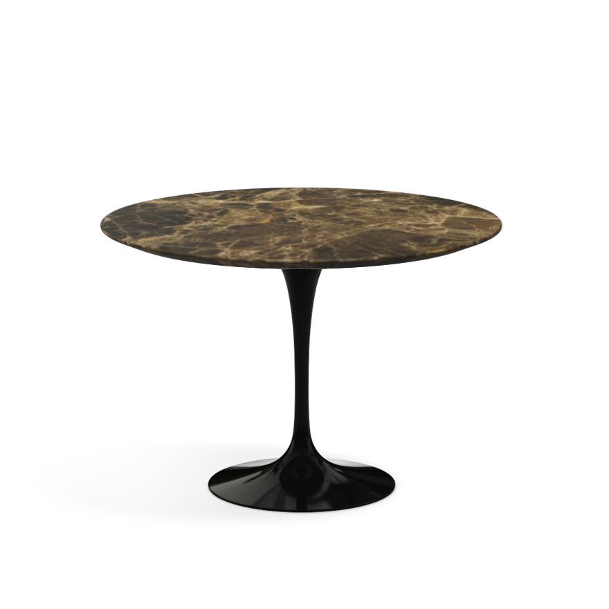 KNOLL table ronde TULIP Ø 107 cm collection Eero Saarinen (Base nera / piano Brown Emperador satinat
