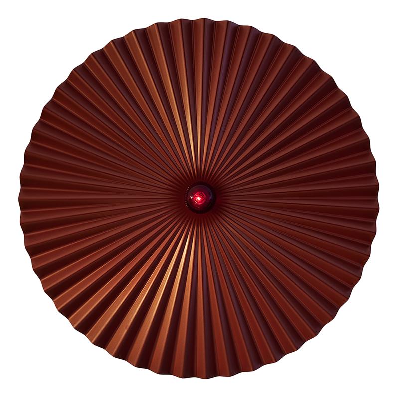 FIRMAMENTO MILANO lamp au plafond PLISSÉ ø 60 cm (rouge anodisé - Alluminio verniciato anodizzato)