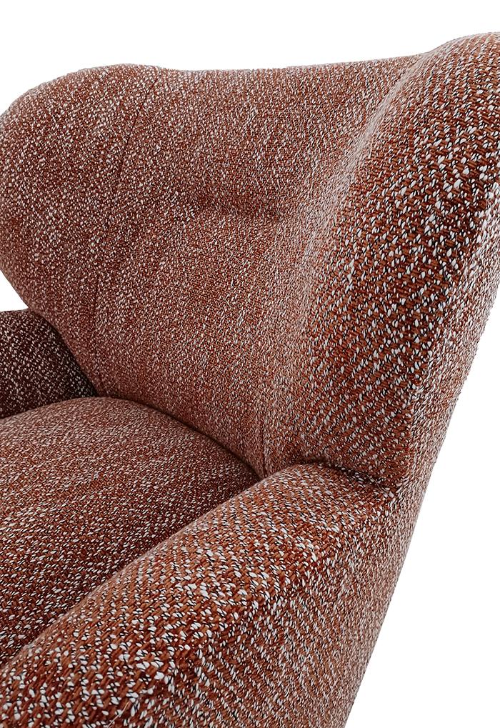 GERVASONI fixed armchair LOLL 09 with LOLL 08 footrest ottoman LION