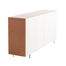 HORM buffet avec 4 portes LEON sur base Mid-Century Modern L 192 cm