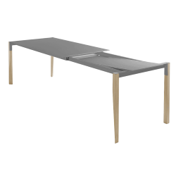 HORM table extensible à rallonge rectangulaire TANGO avec plateau en Fenix acier Hamilton