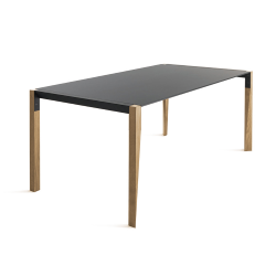 HORM table rectangulaire TANGO avec plateau en Fenix noir