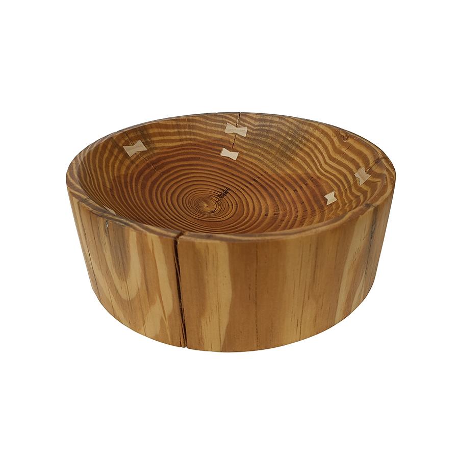 ETHNICRAFT set of 3 bowls NATURAL PINE