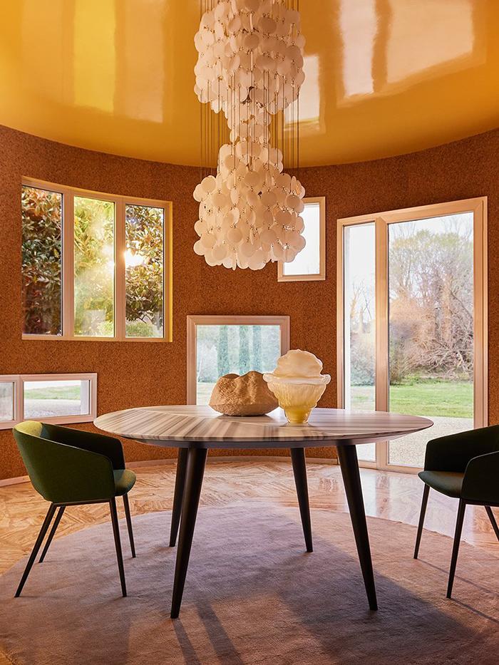 ZANOTTA table TWEED MARBLE 2318/160 160x140 cm