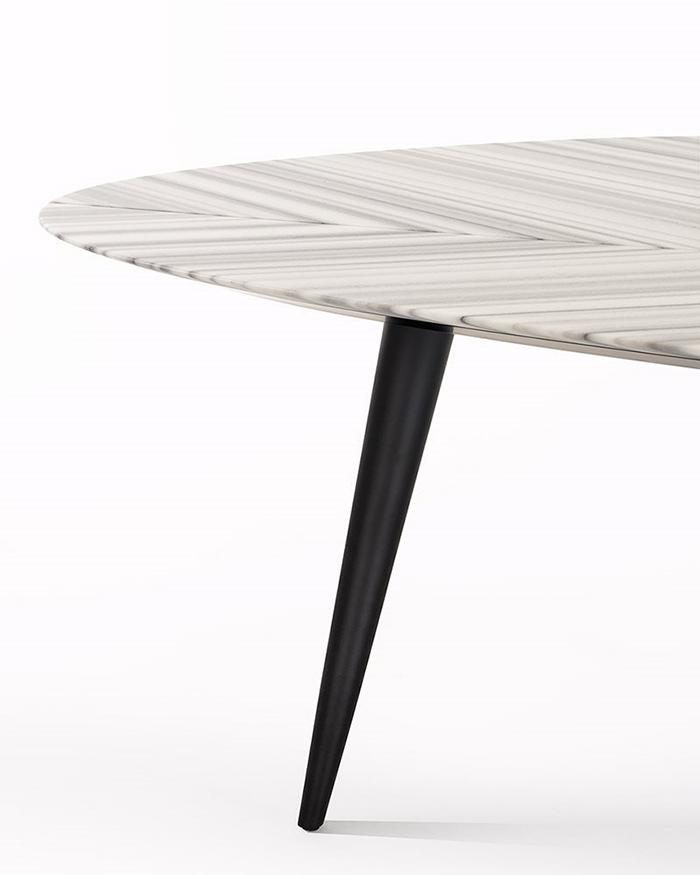 ZANOTTA table TWEED MARBLE 2318/160 160x140 cm