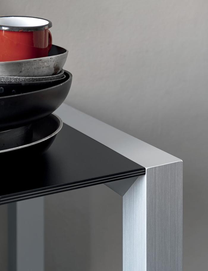 KRISTALIA table extensible SUSHI avec plateau en stratifié 150x80 cm