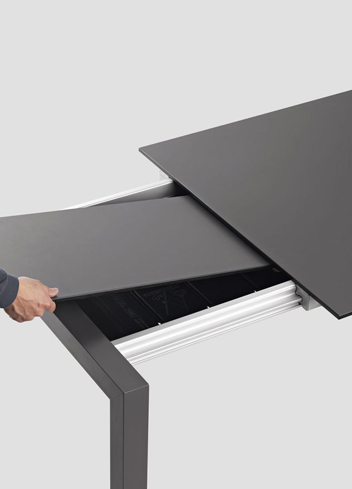 KRISTALIA table extensible SUSHI avec plateau en stratifié 150x80 cm