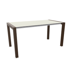 KRISTALIA table extensible SUSHI avec plateau en stratifié 150x80 cm