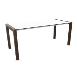 KRISTALIA table extensible SUSHI avec plateau en stratifié 177x80 cm