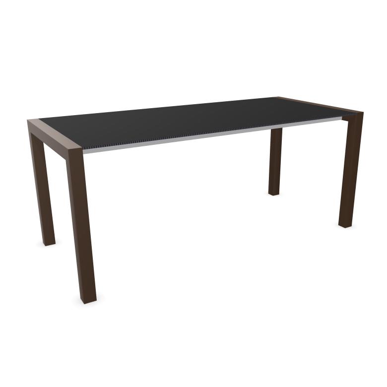KRISTALIA table extensible SUSHI avec plateau en stratifié 177x80 cm
