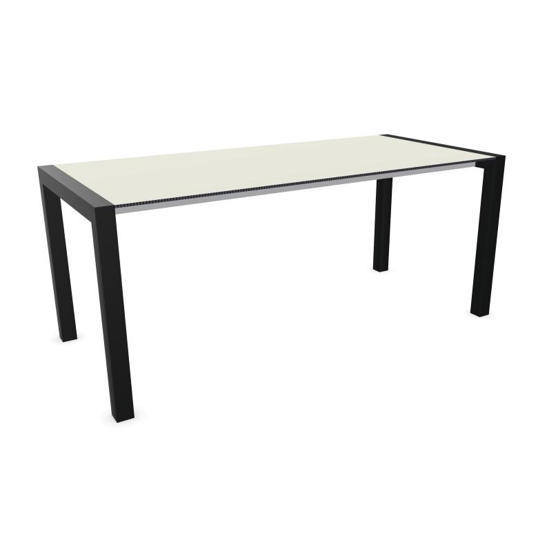 KRISTALIA table extensible SUSHI avec plateau en stratifié 177x80 cm