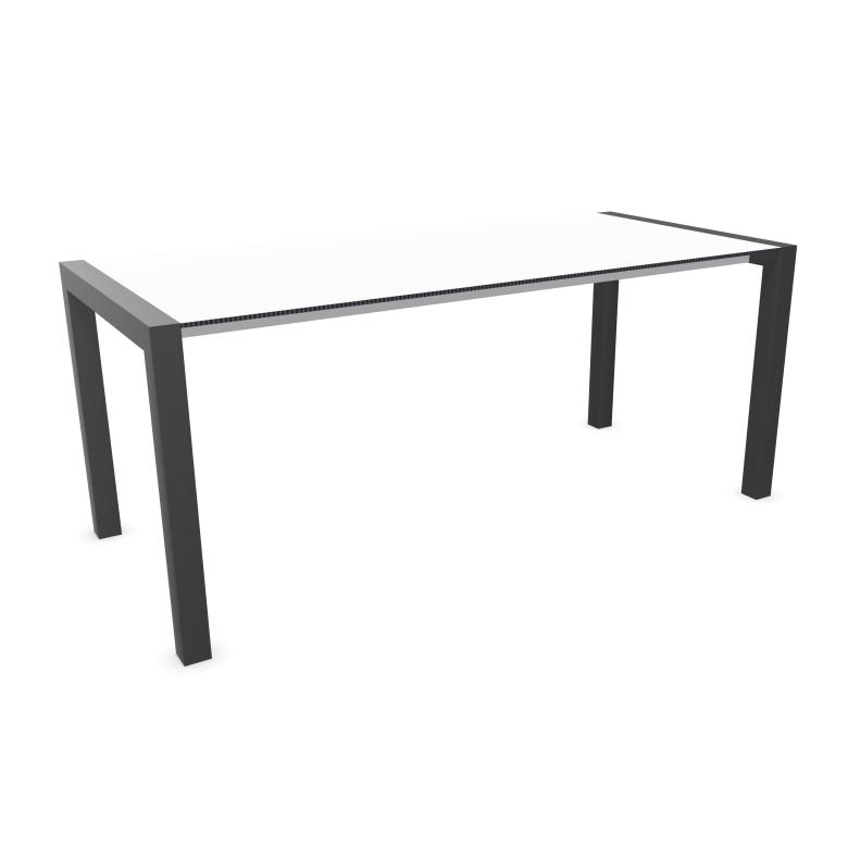 KRISTALIA table extensible SUSHI avec plateau en stratifié 177x80 cm