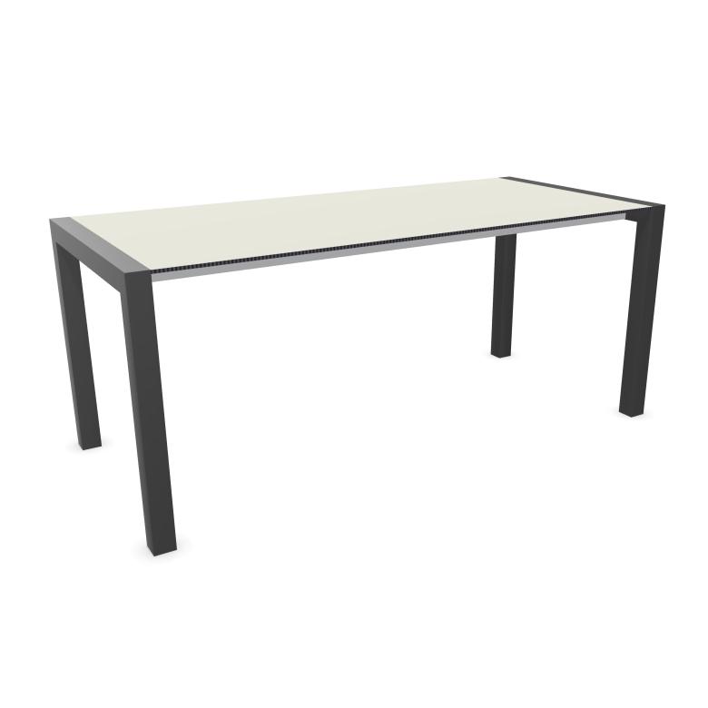 KRISTALIA table extensible SUSHI avec plateau en stratifié 177x80 cm