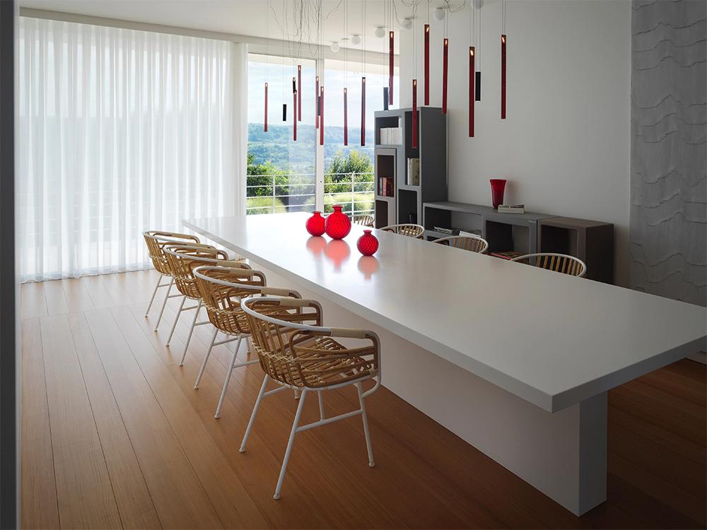 CASAMANIA chair with arms RAPHIA RATTAN