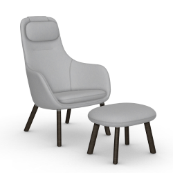 VITRA armchair with loose seat cushion HAL LOUNGE CHAIR & OTTOMAN in Cosy 2 fabric