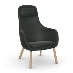 VITRA armchair with loose seat cushion HAL LOUNGE CHAIR in Premium Leather