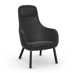 VITRA armchair with loose seat cushion HAL LOUNGE CHAIR in Premium Leather