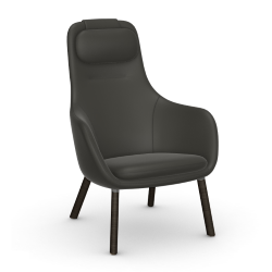 VITRA armchair with loose seat cushion HAL LOUNGE CHAIR in Premium Leather