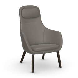 VITRA armchair with loose seat cushion HAL LOUNGE CHAIR in Premium Leather