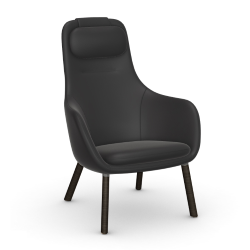 VITRA armchair with loose seat cushion HAL LOUNGE CHAIR in Premium Leather