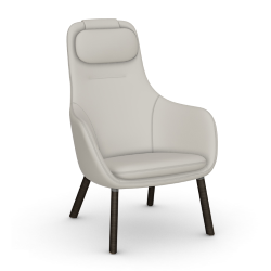 VITRA armchair with loose seat cushion HAL LOUNGE CHAIR in Premium Leather