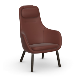 VITRA armchair with loose seat cushion HAL LOUNGE CHAIR in Premium Leather