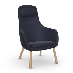 VITRA armchair with loose seat cushion HAL LOUNGE CHAIR in Cosy 2 fabric