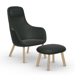 VITRA armchair HAL LOUNGE CHAIR & OTTOMAN in Premium Leather