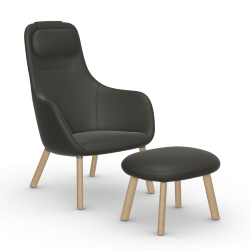 VITRA armchair HAL LOUNGE CHAIR & OTTOMAN in Premium Leather
