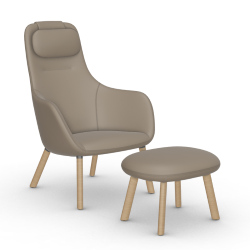 VITRA armchair HAL LOUNGE CHAIR & OTTOMAN in Premium Leather