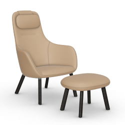 VITRA armchair HAL LOUNGE CHAIR & OTTOMAN in Premium Leather