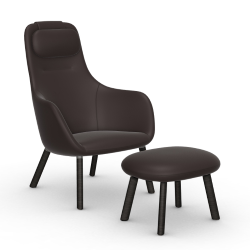 VITRA armchair HAL LOUNGE CHAIR & OTTOMAN in Premium Leather