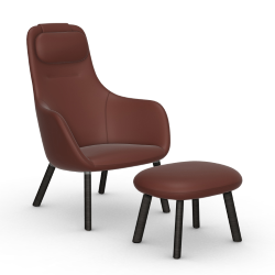 VITRA armchair HAL LOUNGE CHAIR & OTTOMAN in Premium Leather