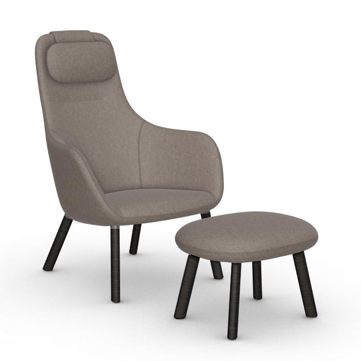 VITRA armchair HAL LOUNGE CHAIR & OTTOMAN in Cosy 2 fabric