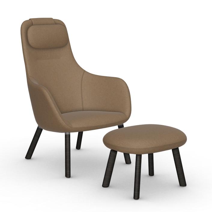 VITRA armchair HAL LOUNGE CHAIR & OTTOMAN in Cosy 2 fabric