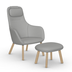 VITRA armchair HAL LOUNGE CHAIR & OTTOMAN in Credo fabric