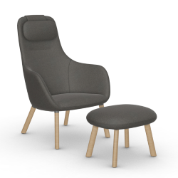 VITRA armchair HAL LOUNGE CHAIR & OTTOMAN in Credo fabric
