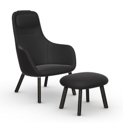 VITRA armchair HAL LOUNGE CHAIR & OTTOMAN in Credo fabric