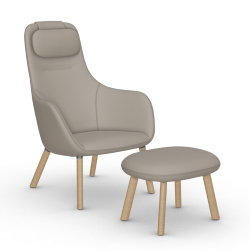VITRA armchair HAL LOUNGE CHAIR & OTTOMAN in Dumet fabric