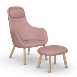 VITRA armchair HAL LOUNGE CHAIR & OTTOMAN in Dumet fabric