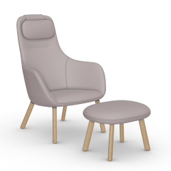 VITRA armchair HAL LOUNGE CHAIR & OTTOMAN in Dumet fabric